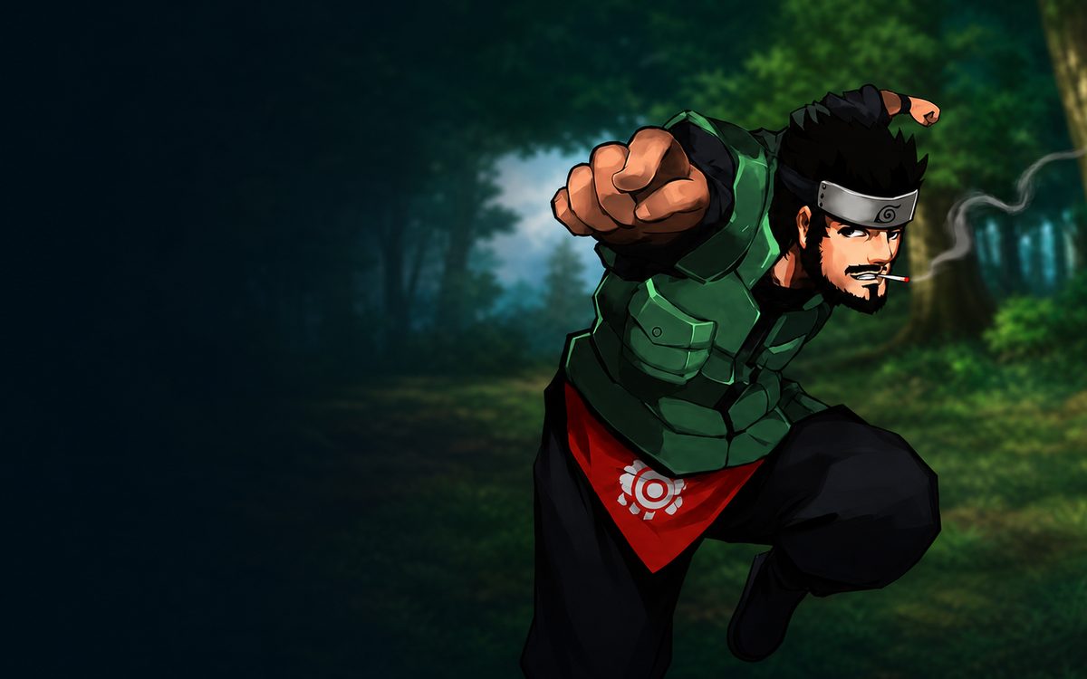 Shinobi Story character charging through a forest
