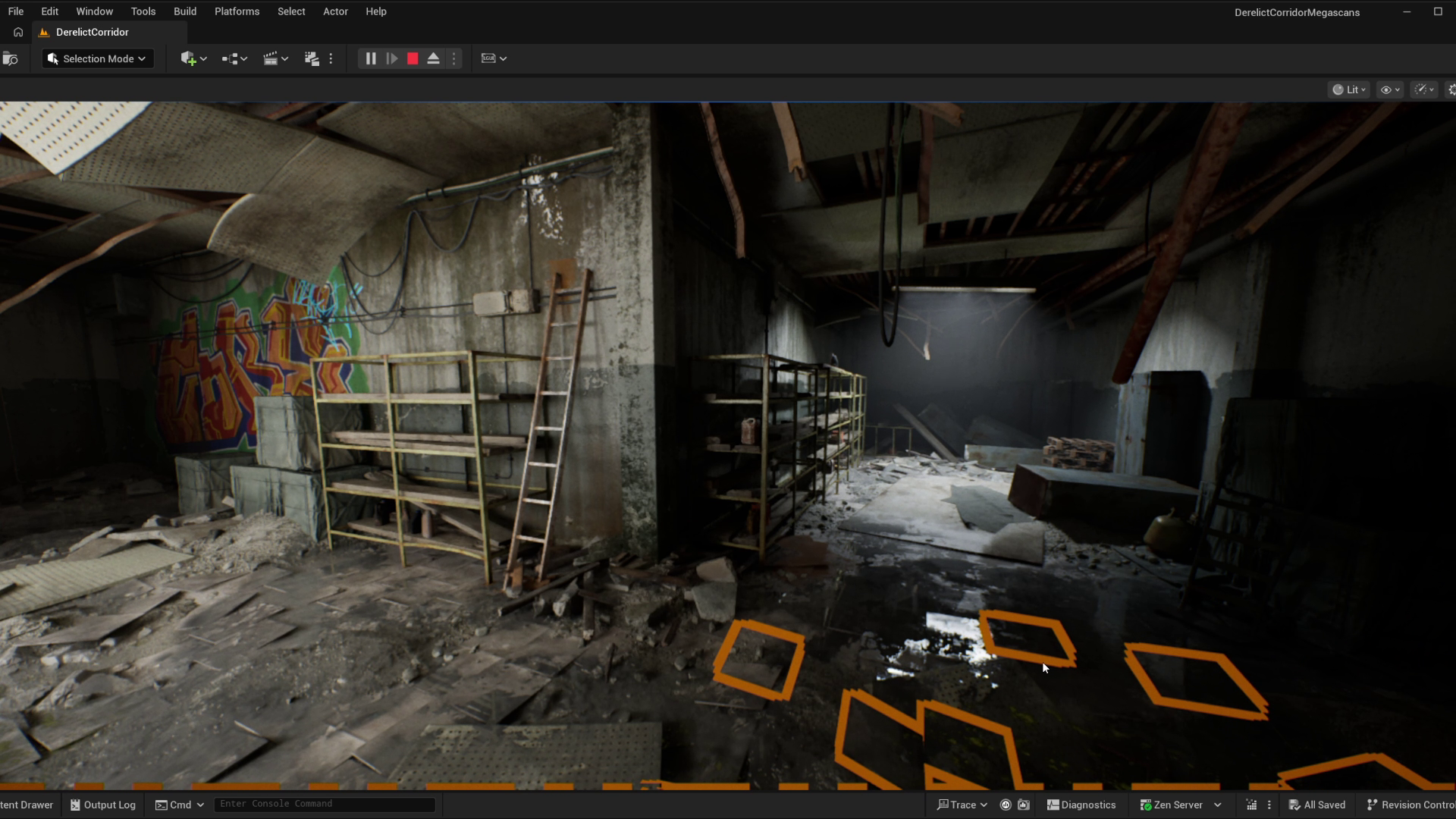 MUMOSA spatial evidence selection inside an Unreal crisis-response scene