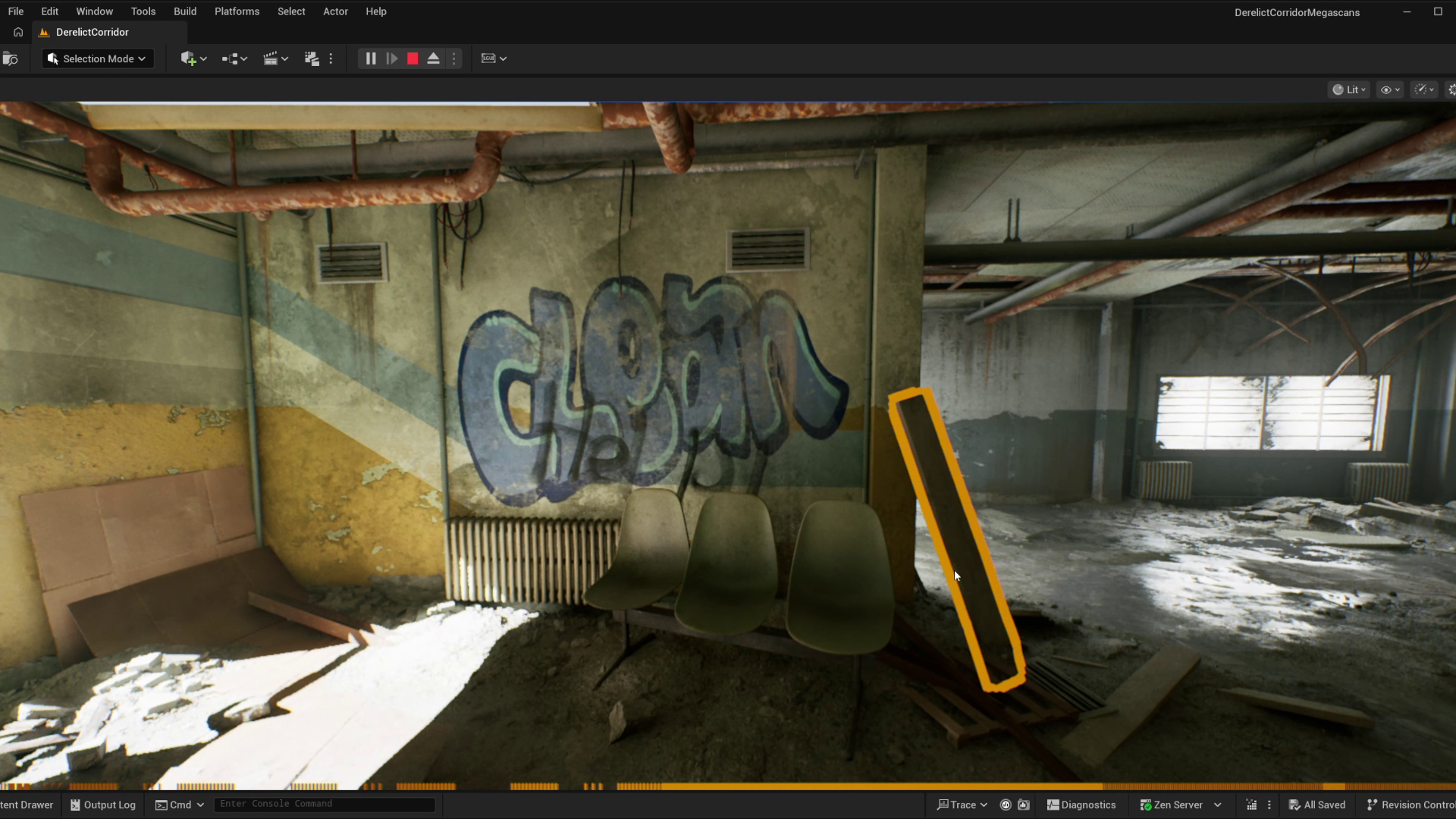 MUMOSA spatial evidence marker inside an Unreal crisis-response scene